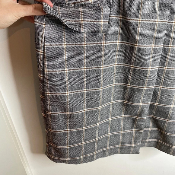 Adrianna Papell EUC Women's Gray Plaid Longline Academic Classic Preppy Coat - Picture 4 of 11